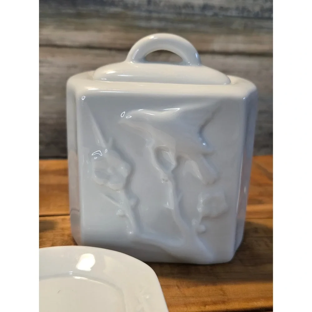 Rosanna White Ceramic Coffee or Tea Creamer Sugar Set With Tray‎